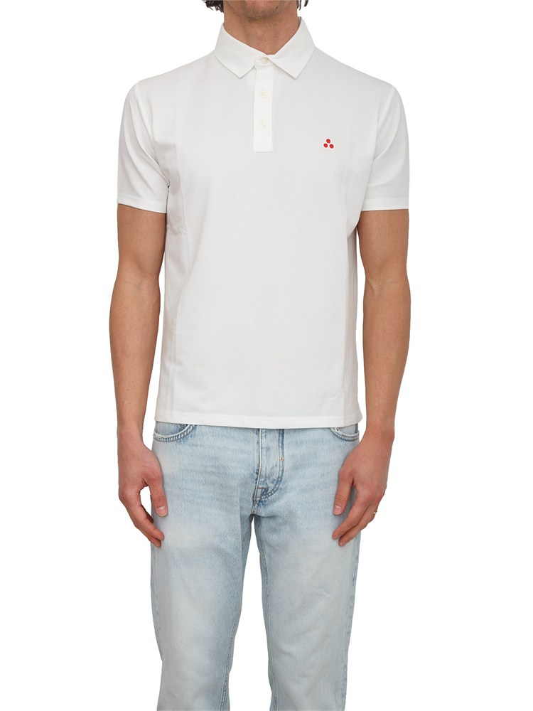 Polo Peuterey uomo in cotone bianco