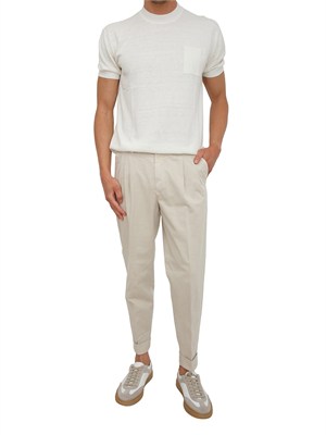 Pantaloni PT Torino chino in cotone beige in UOMO
