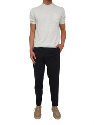 Pantaloni PT Torino in gabardina di cotone blu in UOMO