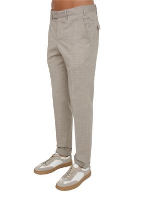 Pantaloni PT Torino in lana stretch beige in UOMO