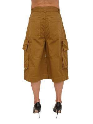 Pantaloni bermuda Albareto Pinko in gabardina marrone in DONNA