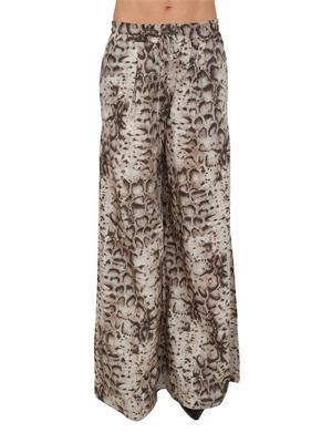 Pantaloni Gussola Pinko in mussola di cotone fantasia snake in DONNA