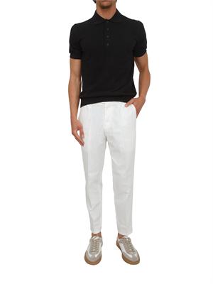 Pantaloni bianchi PT Torino in cotone e seta in UOMO