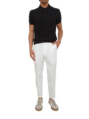 Pantaloni bianchi PT Torino in cotone e seta in UOMO