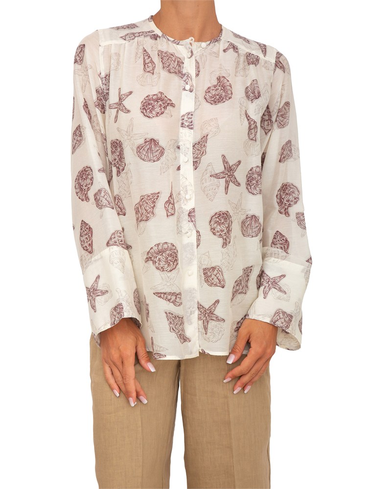 Camicia Mlldisco di Marella in voile di seta stampata
