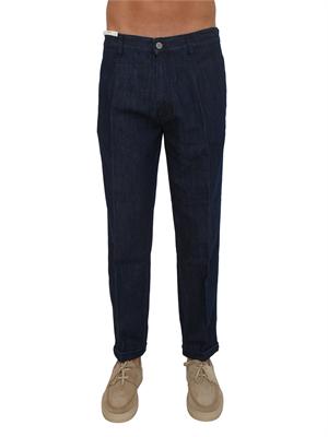 Jeans Lord PT Torino in denim di cotone e lino blu in UOMO