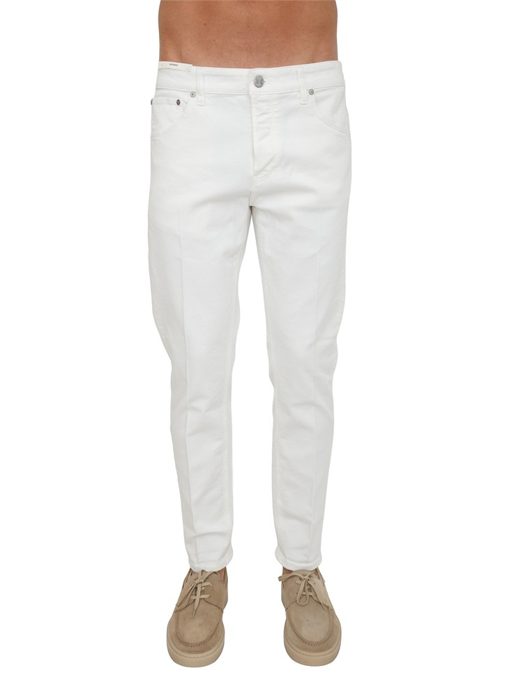 Jeans bianco PT Torino in bull stretch di cotone