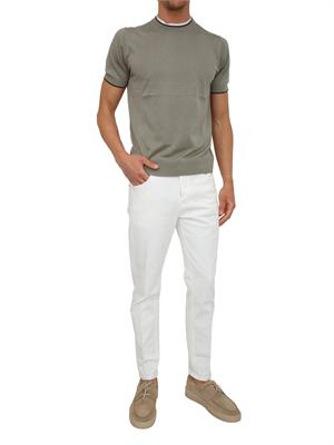 Jeans bianco PT Torino in bull stretch di cotone in UOMO