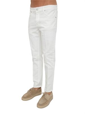 Jeans bianco PT Torino in bull stretch di cotone in UOMO