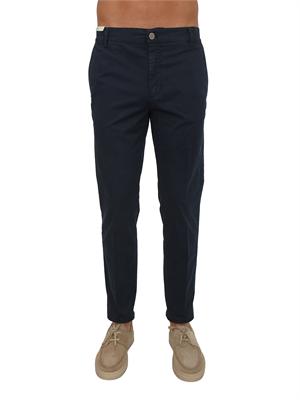 Pantaloni chino PT Torino in gabardina stretch blu in UOMO