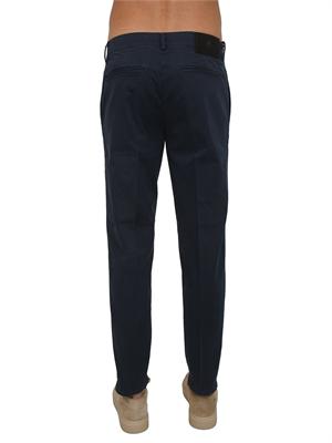 Pantaloni chino PT Torino in gabardina stretch blu in UOMO