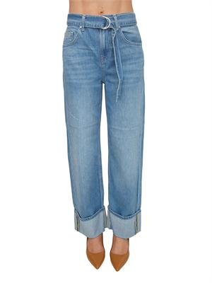 Jeans Liu Jo donna in denim chiaro con cintura in DONNA