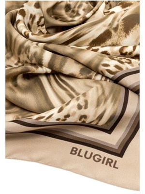 Foulard Blugirl in viscosa e seta animalier leopardo in DONNA