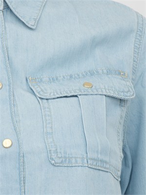 Camicia boxy Blugirl in denim lyocell blu chiaro in DONNA