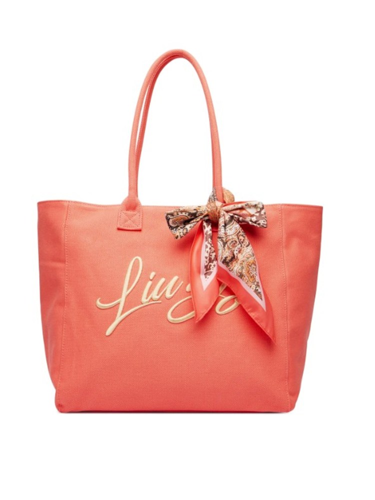Borsa Liu Jo donna in cotone rosa con foulard