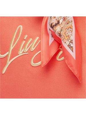 Borsa Liu Jo donna in cotone rosa con foulard in DONNA