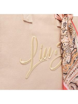 Borsa Liu Jo donna in cotone rosa chiaro con foulard in DONNA