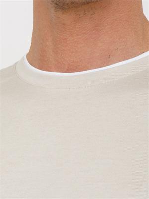 T-shirt Eleventy uomo in pregiato cotone taupe in UOMO