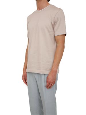 T-shirt Eleventy uomo in pregiato cotone rosa antico in UOMO