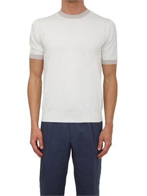 Maglia maniche corte Eleventy uomo in cotone panna in UOMO
