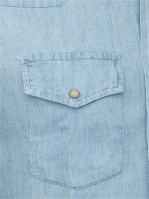 Camicia Eleventy uomo in denim blu chiaro in UOMO