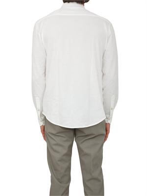 Camicia Eleventy uomo in piquet di cotone bianco in UOMO