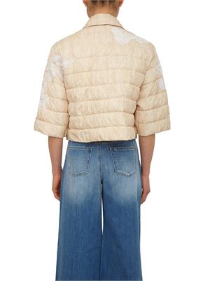 Giubbino Ermanno Firenze beige con ricami in DONNA
