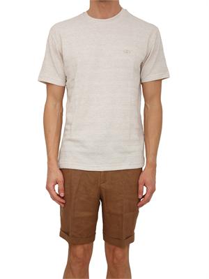 T-shirt Liu Jo uomo misto cotone beige lavorata in UOMO