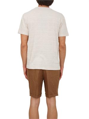 T-shirt Liu Jo uomo misto cotone beige lavorata in UOMO
