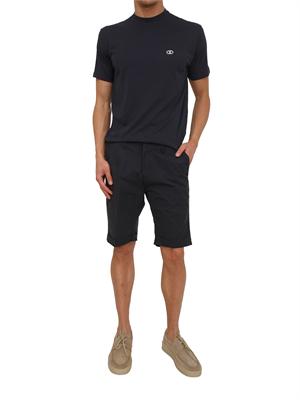 T-shirt Liu Jo uomo in misto cotone blu logo bianco in UOMO
