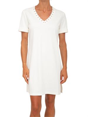 Abito Liu Jo donna in cotone bianco con occhielli in DONNA
