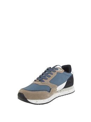 Sneakers blu Aeronautica Militare in mesh e suede in UOMO