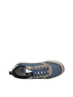 Sneakers blu Aeronautica Militare in mesh e suede in UOMO