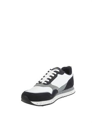 Sneakers bianche Aeronautica Militare in mesh e suede in UOMO