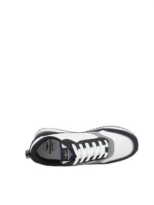 Sneakers bianche Aeronautica Militare in mesh e suede in UOMO