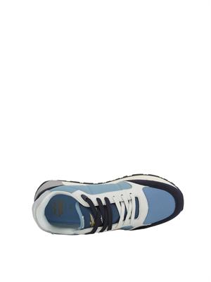 Sneakers celesti Aeronautica Militare in mesh e suede in UOMO