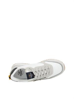Sneakers bianche Aeronautica Militare in mesh e suede in UOMO