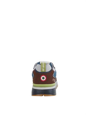 Sneakers blu Aeronautica Militare in ripstop e suede in UOMO