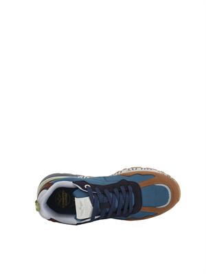 Sneakers blu Aeronautica Militare in ripstop e suede in UOMO