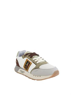 Sneakers avorio Aeronautica Militare in mesh e suede in UOMO
