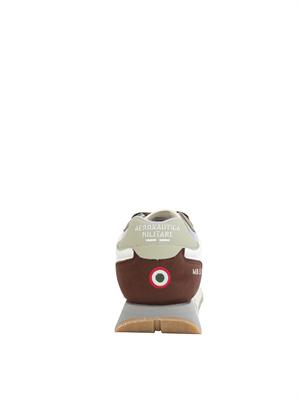 Sneakers avorio Aeronautica Militare in mesh e suede in UOMO