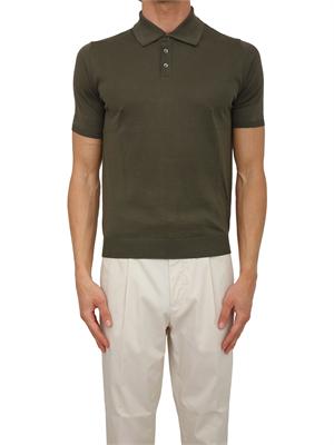 Polo Aiace Galassi in maglia di seta e cotone verde in UOMO