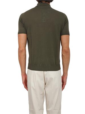 Polo Aiace Galassi in maglia di seta e cotone verde in UOMO