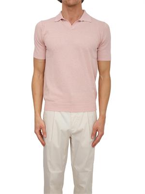 Polo Aiace Galassi in maglia rosa effetto spugna in UOMO