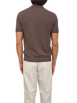 Polo Aiace Galassi in maglia taupe effetto spugna in UOMO