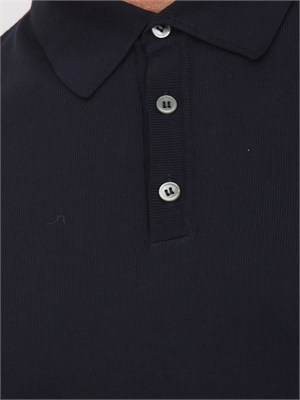 Polo Aiace Galassi in maglia di cotone blu in UOMO