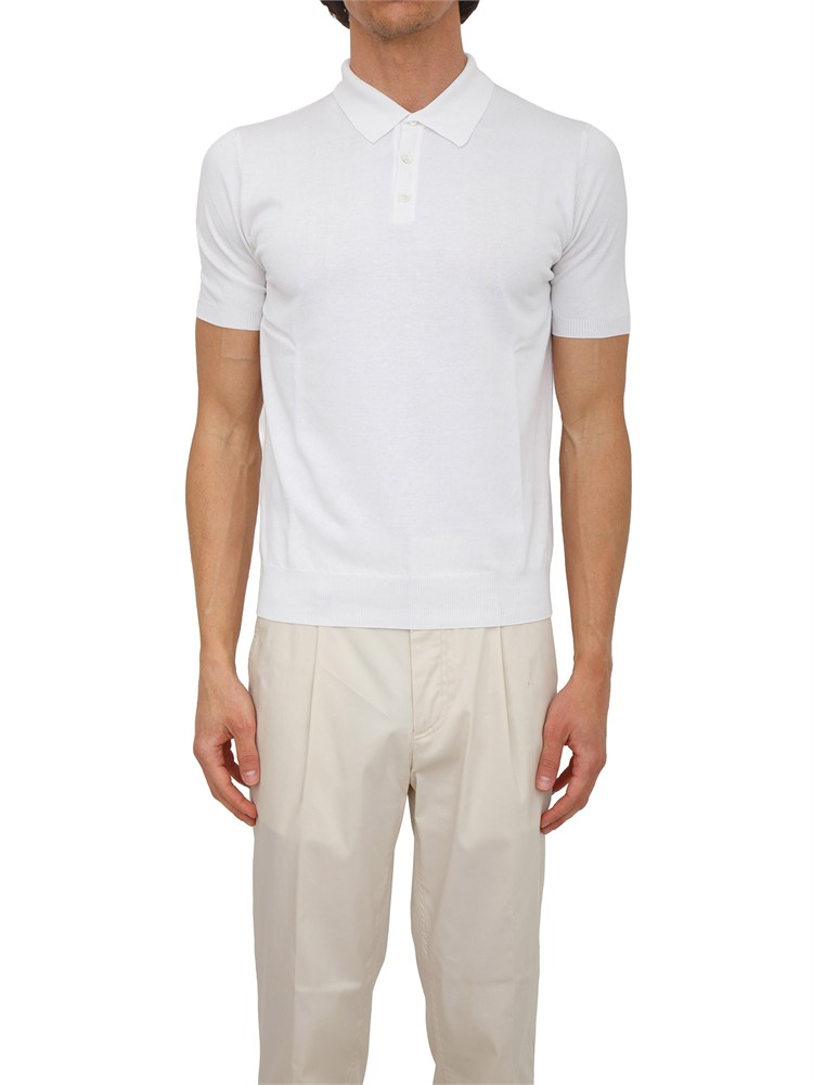 Polo Aiace Galassi in maglia di cotone bianca