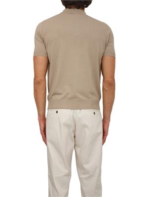 Polo Aiace Galassi in maglia di cotone beige in UOMO