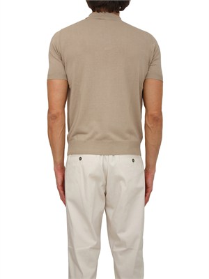 Polo Aiace Galassi in maglia di cotone beige in UOMO