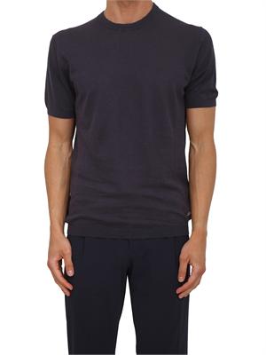 T-shirt Liu Jo uomo in maglia di lino e cotone blu in UOMO